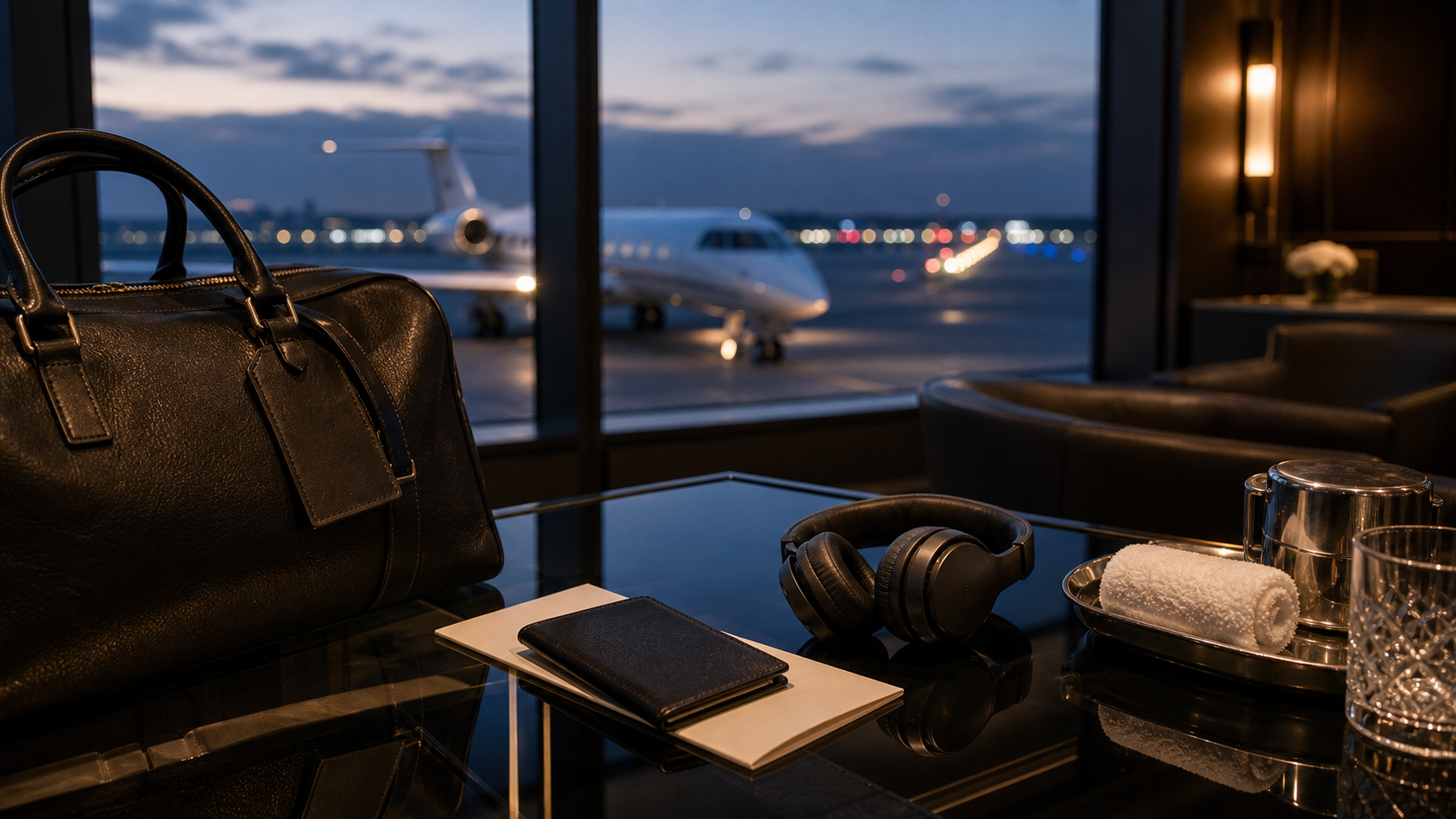 Flights and private charter logistics image with aviation routing, cabin selection, luggage, and transfer timing cues.