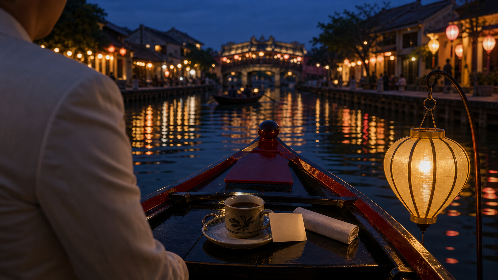 Vietnam route image with Hanoi, Hoi An, Ho Chi Minh City, and Con Dao hotel atmosphere.